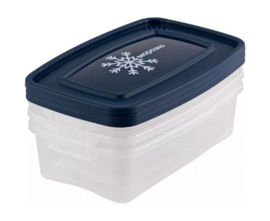 Комплект контейнеров для замораживания продуктов Полимербыт МОРОЗКО 3 шт, 0.7 л, прямоугольный 435403600 