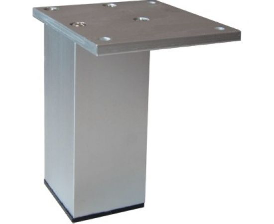 Ножка Tech-Krep алюминий, квадрат, нерегулируемая, с ассим.площ, 37x37x150 мм, матовый хром - накл. 148582 