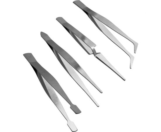 Набор нержавеющих пинцетов vertextools 4 предмета 0032-4 