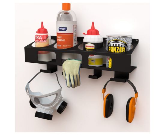 Настенный держатель-органайзер для покрасочных работ EMBODIMENT черный EMB-WOP-B 