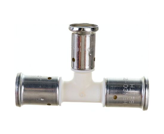 Переходный тройник HENCO уменьшенный в центре, ПВДФ, пресс, 20x16x20, 10PKW-201620 