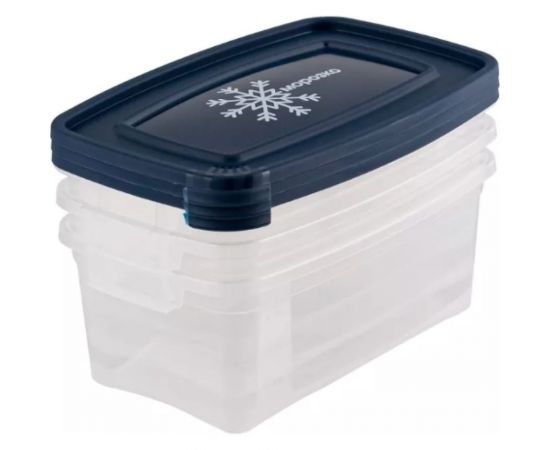 Комплект контейнеров для замораживания продуктов Полимербыт МОРОЗКО 3 шт, 1 л, прямоугольный 435703600 