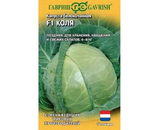 Капуста ГАВРИШ белокочанная Коля 10 шт, для квашения (Голландия) 1910644 