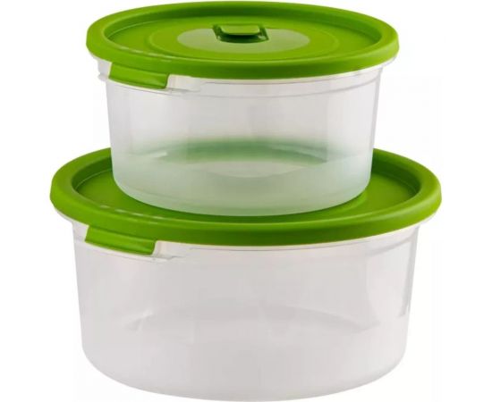 Комплект круглых контейнеров с клапаном Полимербыт СМАЙЛ КОМПЛЕКТ 2 шт., для СВЧ, 0.4+0.8 л 435210200 