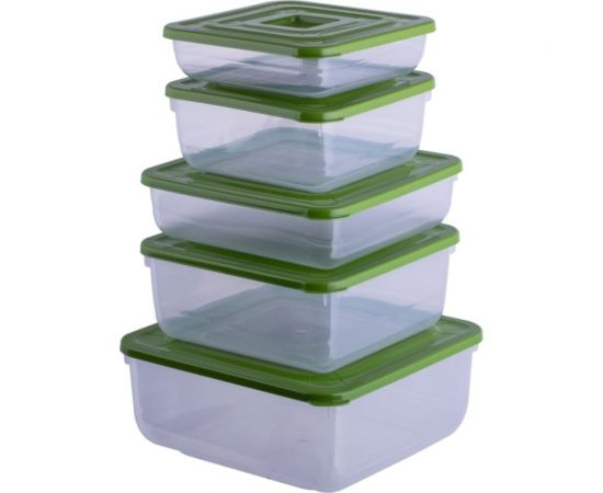 Комплект контейнеров Полимербыт PRACTIC 5 шт., 0.5+0.85+0.9+1.5+2.3 л 438875100 