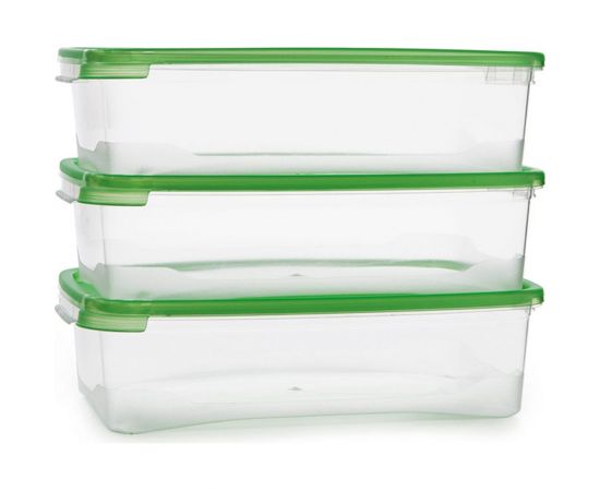 Комплект прямоугольных контейнеров для СВЧ ПОЛИМЕРБЫТ КАСКАД 0,7 л из 3 шт 4354001 
