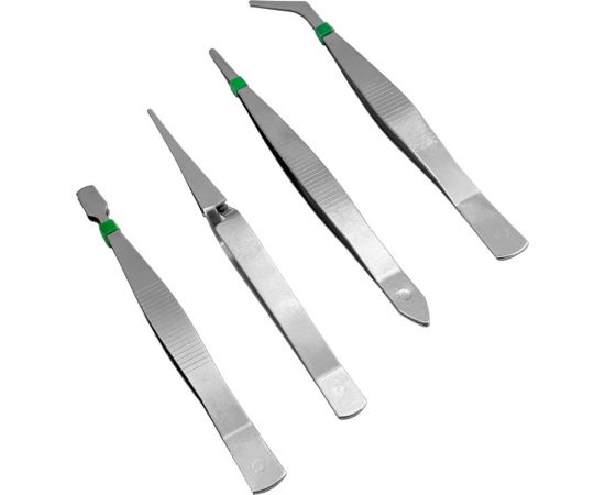 Набор нержавеющих пинцетов vertextools 4 предмета 0032-4 – изображение 2