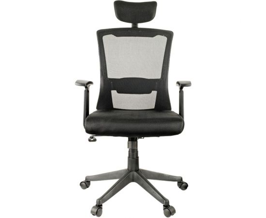 Кресло руководителя Helmi HL-E31 Ergo, регулируемый подголовник и поясничный упор, ткань черная 284605 – изображение 2