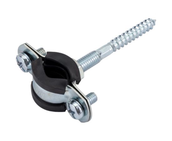 Хомут Uni-Fitt 3/8 15-19 мм с резиновым уплотнителем, шпилькой и дюбелем 850U1800 – изображение 2