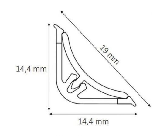 Плинтус для столешниц KORNER LB15 Черный матовый, 3 м 20-15-0-6051 – изображение 2