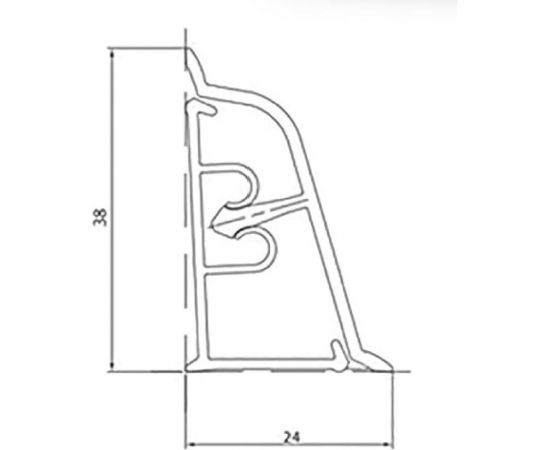 Плинтус KORNER LB 38 15 мрамор белый 3.0 м 15 38-15 – изображение 2