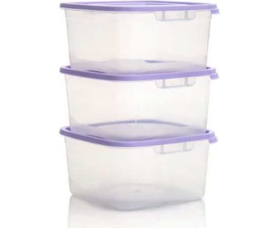 Комплект контейнеров ПОЛИМЕРБЫТ КАСКАД-2 КВАДРО 3шт, 1.0л СВЧ 4367001 – изображение 2