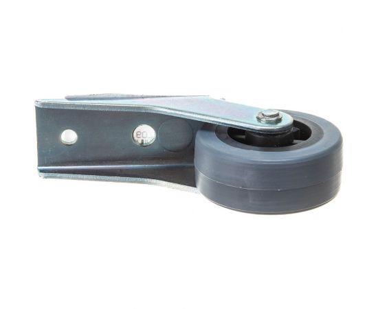 Мебельное неповоротное колесо MFK-TORG Ш-238М/397Р боковое, с бортиком, 40 мм, серый, пластик 5011040 – изображение 2