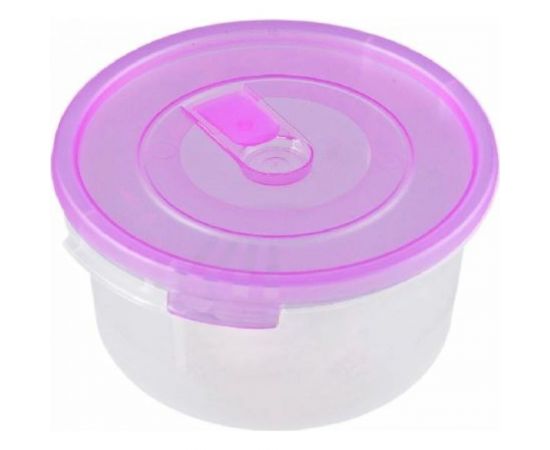 Круглый контейнер с клапаном ПОЛИМЕРБЫТ СМАЙЛ 0.4л СВЧ 4352000 – изображение 2