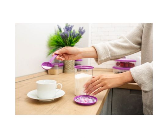 Банка Полимербыт ЛАВАНДА с ложкой 0.7 л 433060800 – изображение 2