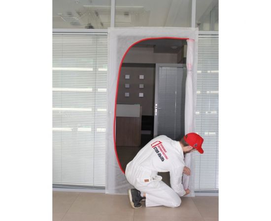 Временная пленочная дверь 160х220 см с молнией типа С вариант 3Б СТОП-ПЫЛЬ 201809 – изображение 2