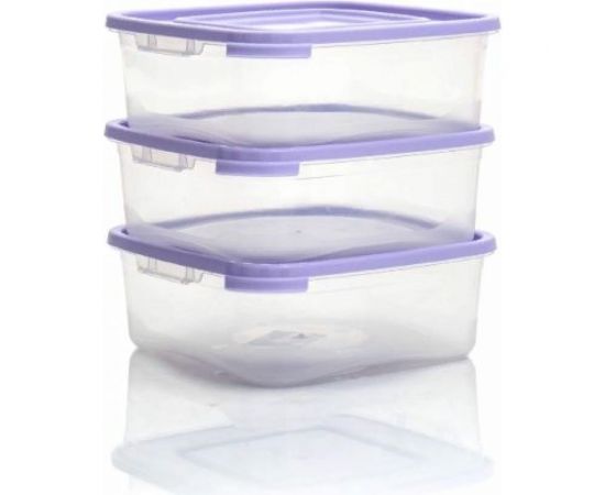 Комплект контейнеров ПОЛИМЕРБЫТ КАСКАД КВАДРО 3шт, 0.7л СВЧ 4364001 – изображение 2