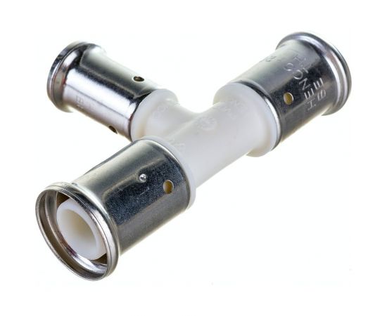 Переходный тройник HENCO уменьшенный в центре, ПВДФ, пресс, 20x16x20, 10PKW-201620 – изображение 3