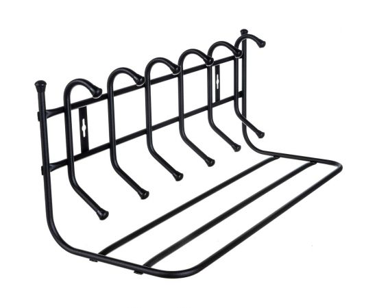 Настенная вешалка с полкой Nika 6 крючков, черный ВП6 – изображение 3