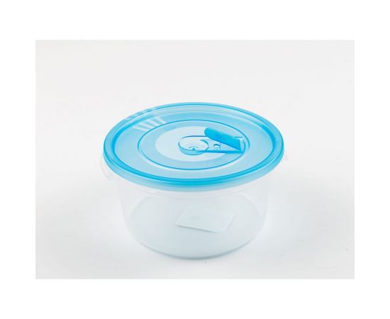 Круглый контейнер с клапаном ПОЛИМЕРБЫТ СМАЙЛ 0.4л СВЧ 4352000 – изображение 3