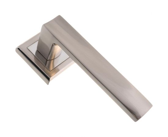 Дверная ручка RUCETTI RAP 14-S SN/CP, цвет-бел. никель/хром 9010412 – изображение 3