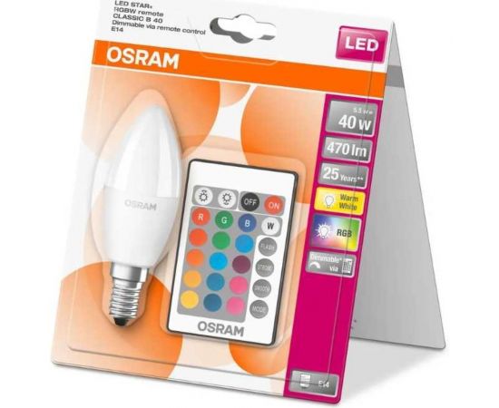 Светодиодная лампа Osram LED SC LB40REM 5,5W/827 230V FR E14 4x1 4058075430853 – изображение 3
