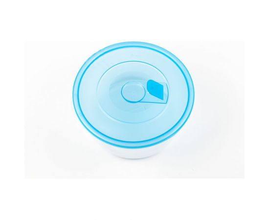 Круглый контейнер с клапаном ПОЛИМЕРБЫТ СМАЙЛ 0.4л СВЧ 4352000 – изображение 4