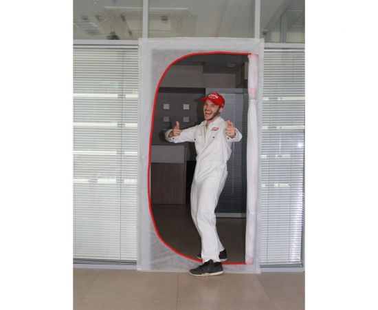 Временная пленочная дверь 160х220 см с молнией типа С вариант 3Б СТОП-ПЫЛЬ 201809 – изображение 4