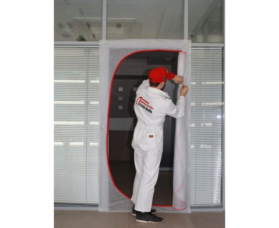 Временная пленочная дверь 160х220 см с молнией типа С вариант 3Б СТОП-ПЫЛЬ 201809 – изображение 5