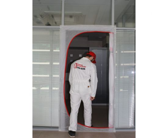 Временная пленочная дверь 160х220 см с молнией типа С вариант 3Б СТОП-ПЫЛЬ 201809 – изображение 6