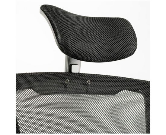 Кресло руководителя Helmi HL-E31 Ergo, регулируемый подголовник и поясничный упор, ткань черная 284605 – изображение 7