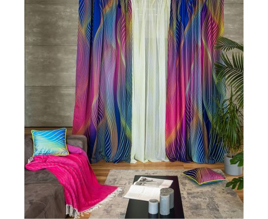 Тюль Moroshka Karim 280x270 см, крепление шторная лента, белый/зеленый 921-206-01 – изображение 8