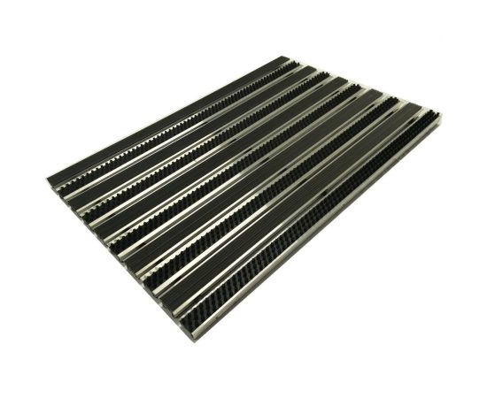 Грязезащитная придверная решетка ООО ПК ЦентрВход Эксперт резина-щетка, размер 390х590 мм 731EX05 