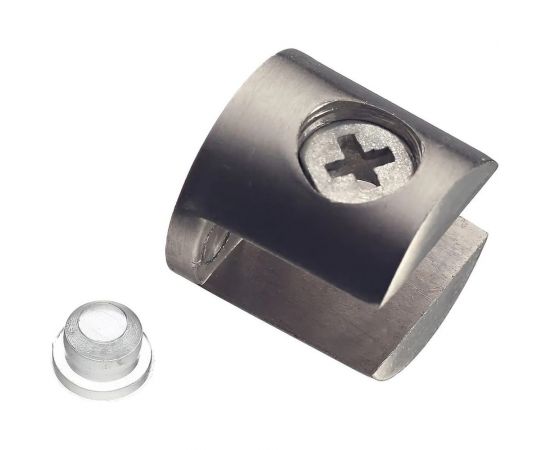 Полкодержатель для стеклянных полок GTV 8 мм, инокс MC-J65-08-05 