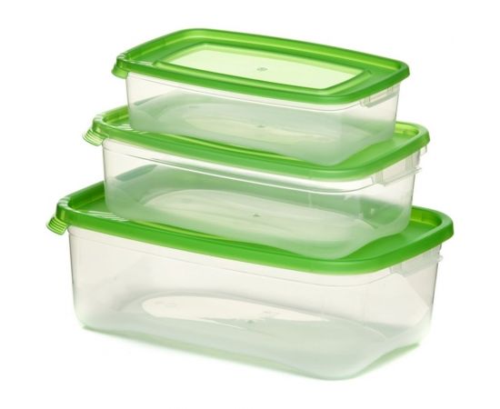 Комплект прямоугольных контейнеров для СВЧ ПОЛИМЕРБЫТ КАСКАД 0.7 л, 1.2 л, 2.2 л 3 шт 4359003 