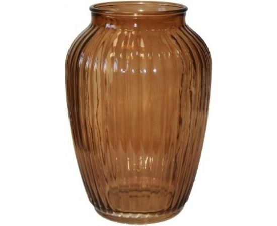 Ваза Никольский завод Луана 2 h24 см, коньяк, светотехническое стекло 066241 