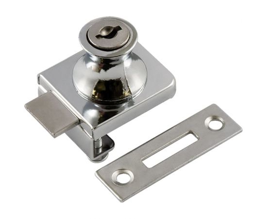 Мебельный замок для стеклянных дверей НОРА-М 6407 хром 8501 