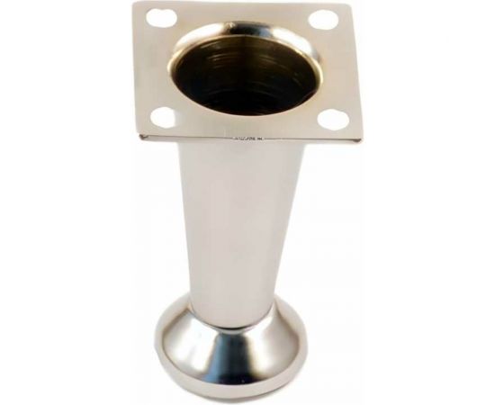Мебельная ножка MFK-TORG конус, крепление квадрат, высота 100 мм, матовый хром 0402027 НКВК100 МХ 