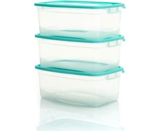 Комплект прямоугольных контейнеров ПОЛИМЕРБЫТ КАСКАД-2 3шт, 1.0л СВЧ 4357001 