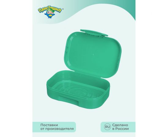 Набор ланч-бокс 0.98 л и бутылка для воды с петлей 0.4 л Пластишка зеленый, с декором 43132370951 – изображение 13