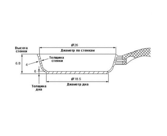 Сковорода нева металл посуда антипригарное покрытие литая 26 см съемная ручка Титан 9026 – изображение 13