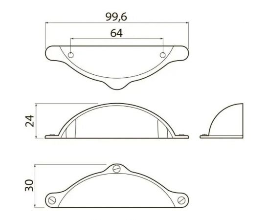 Ручка GTV MARSALA 64 мм, брашированное золото UZ-MARSA-64-18 – изображение 2