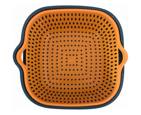 Дуршлаг МУЛЬТИДОМ Дабл NEW с миской размер 19x17x7,5 см, объем 1200 мл VL11-121 – изображение 2