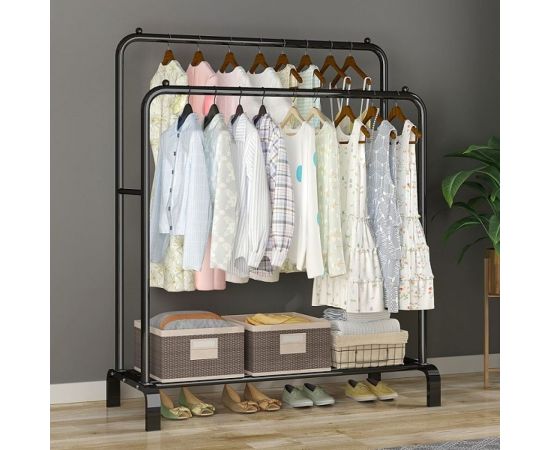 Двойная напольная вешалка для одежды Helex чёрная W-01 – изображение 2