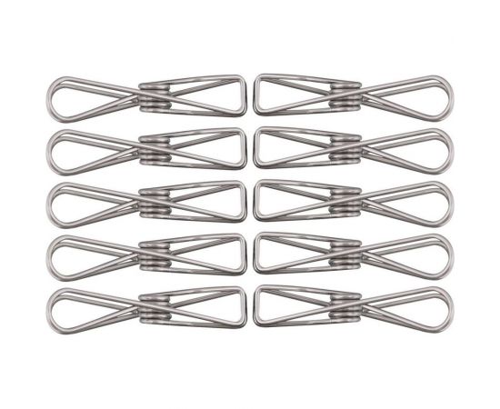 Металлические прищепки для белья МУЛЬТИДОМ набор 10 шт NEW VL75-17 – изображение 2