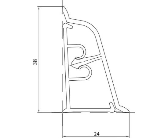 Плинтус для столешницы KORNER LB-381-690 венге 3,0 м, ПВХ 20-381-0-690 – изображение 2