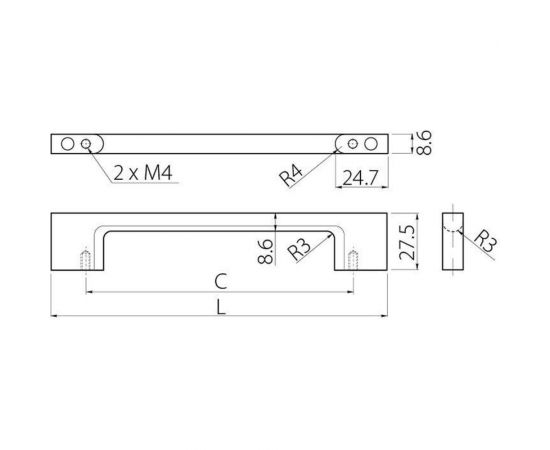 Ручка GTV UZ 819-256 черный матовый UZ-819256-20 – изображение 2