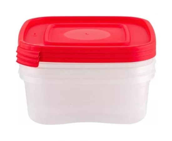 Комплект контейнеров Полимербыт КАСКАД-3 3 шт, 1.4 л, квадратные 436800100 – изображение 2