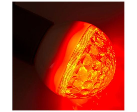 Светодиодная лампа-шар для украшения NEON-NIGHT диаметр 50 мм, цоколь е27, 9 LED, 1 Вт красная 405-212 – изображение 2