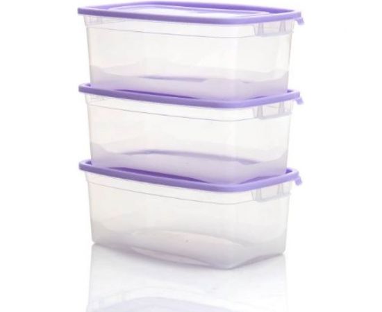 Комплект прямоугольных контейнеров ПОЛИМЕРБЫТ КАСКАД-2 3шт, 1.0л СВЧ 4357001 – изображение 3